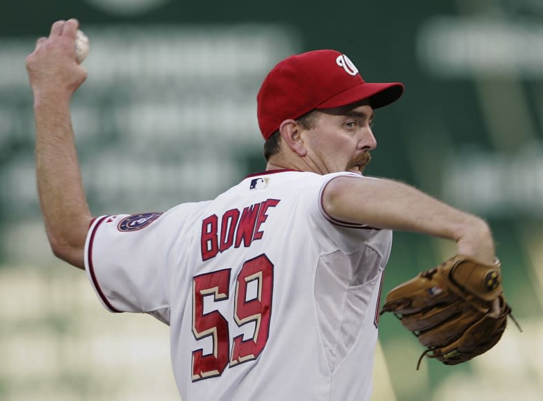 Former MLB pitcher Micah Bowie is seeking financial help from the MLBPA as he battles life-threatening complications from back surgery. (AP)