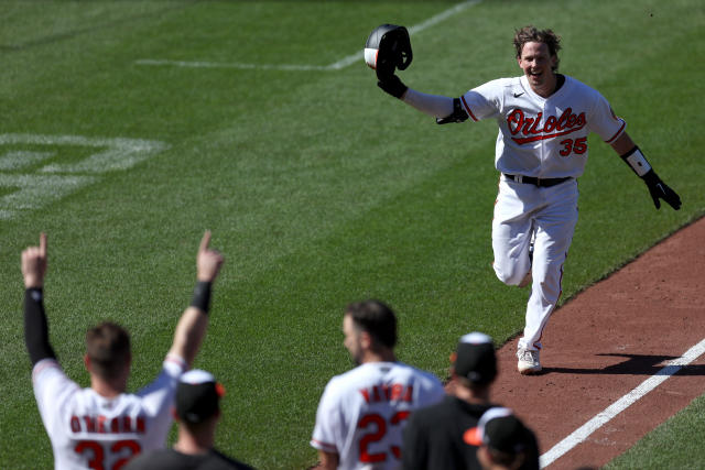 Baltimore Orioles catcher Adley Rutschman hits walk-off home-run