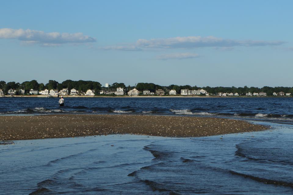 A view east from the former Namquid Point in Warwick, now called Gaspee Point after the British revenue schooner that ran aground there and was set ablaze by Colonists in 1772.