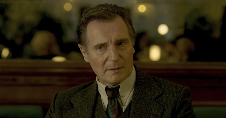 This image released by Open Road Films shows Liam Neeson in a scene from "Marlowe." (Open Road Films via AP)