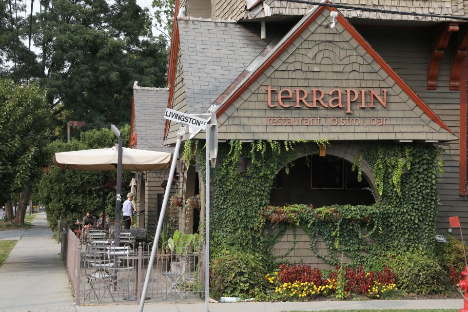 Outdoor seating at Terrapin Restaurant on Montgomery Street in Rhinebeck, shown on September 16, 2020.