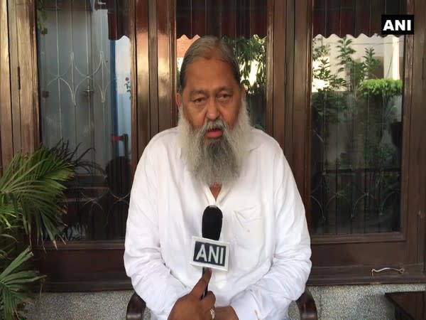 Haryana Home Minister Anil Vij speaking to ANI