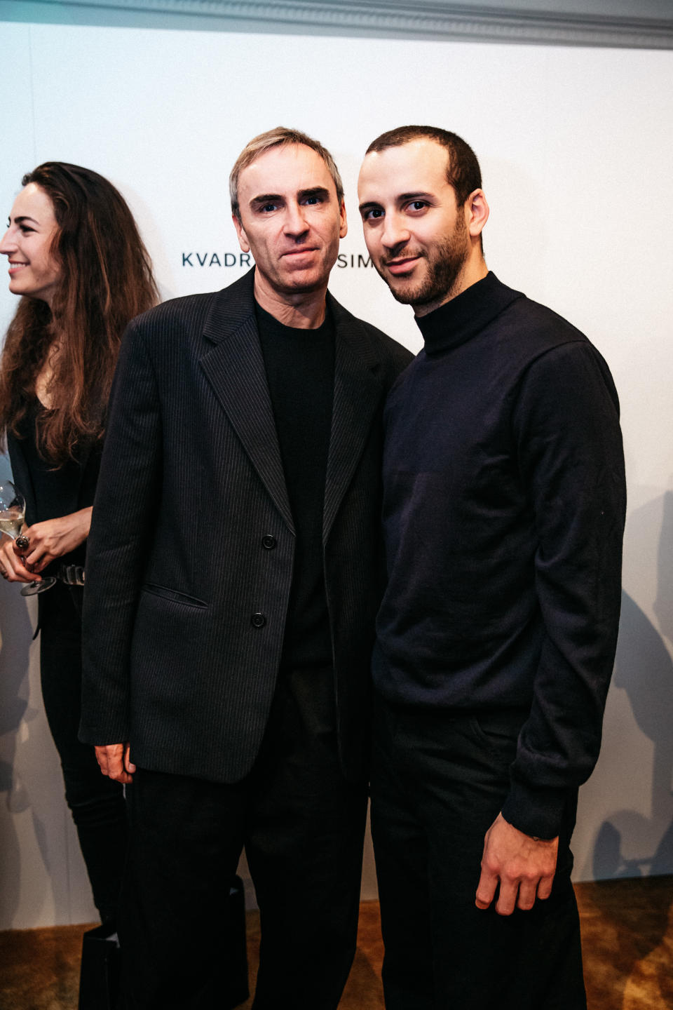 Raf Simons celebrated his homeware collaboration with Kvadrat at Matchesfashion’s town house at 5 Carlos Place.