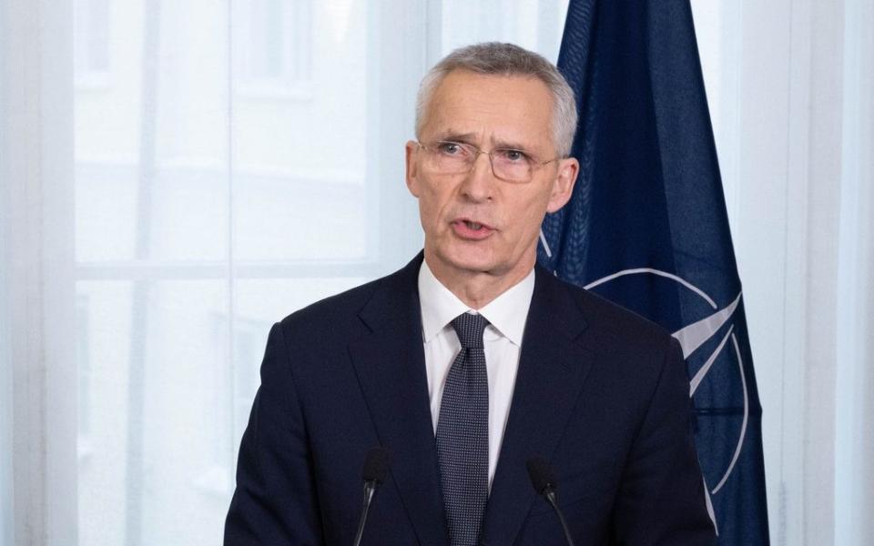 Jens Stoltenberg Nato China weapons Ukraine Russia invasion war one year on - EU Council/Pool/Handout/Anadolu Agency via Getty Images