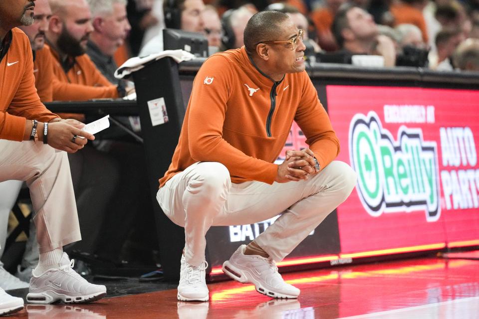 Texas basketball coach Rodney Terry is searching for answers after the Horns dropped to 1-4 in Big 12 homes games, losing 70-65 to Iowa State on Tuesday. Texas hosts West Virginia on Saturday.