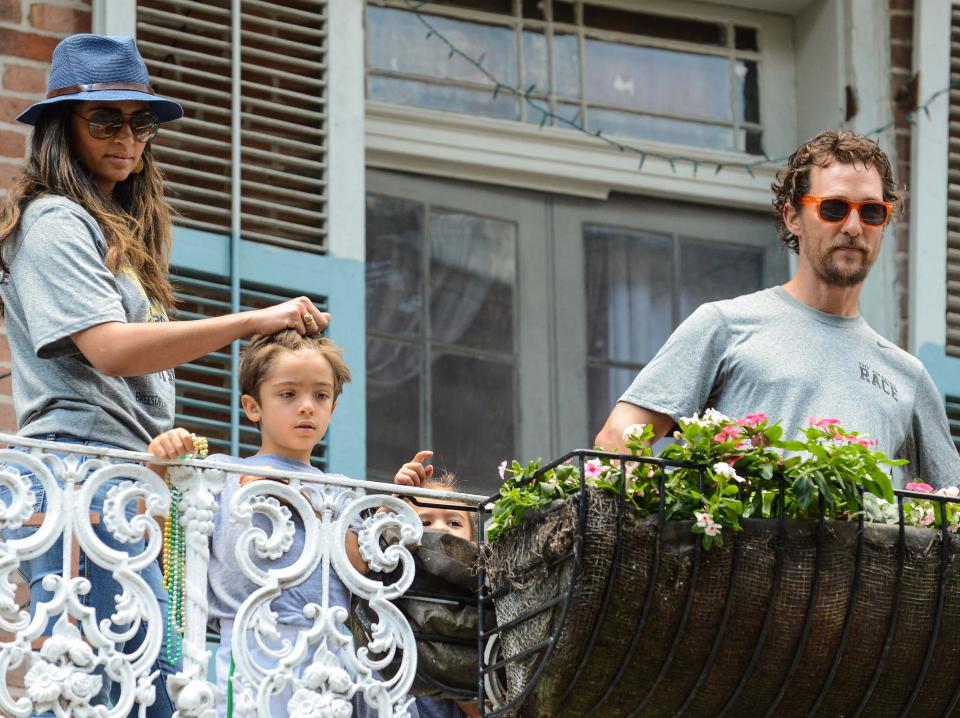 Camila Alves, Matthew McConaughey, and their son Levi in 2014.