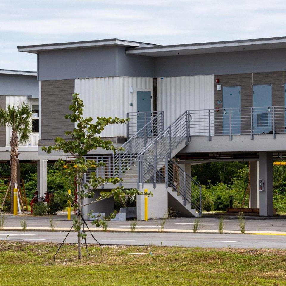 An exterior view of the Flamingo Lodge inside Everglades National Park in Homestead, Florida, on Friday, October 20, 2023.