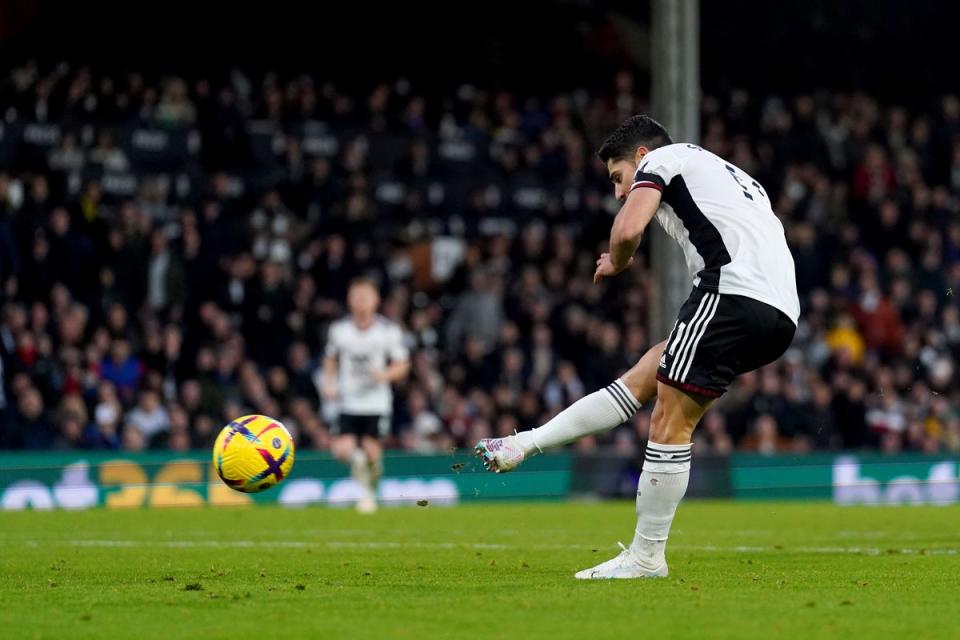 Manor Solomon scores Fulham’s equaliser (Adam Davy/PA) (PA Wire)