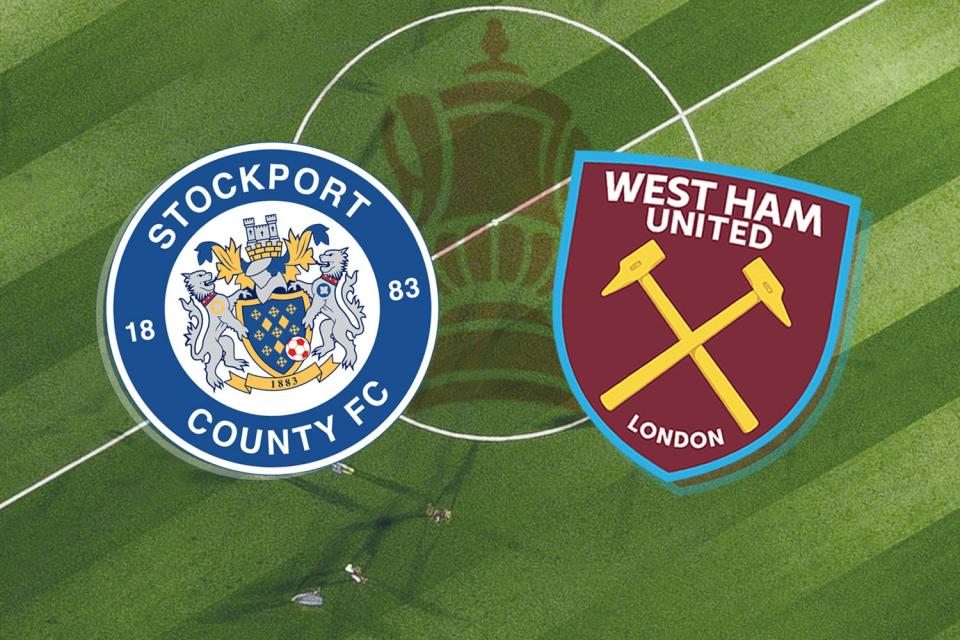 <p>West Ham will hope to avoid an FA Cup upset against Stockport on Monday night</p> (ES Composite)