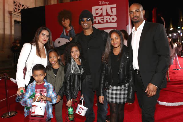 Rich Polk/Getty Damon Wayans with son Damon Wayans Jr. (R) and family attend the premiere of Big Hero 6 on November 4, 2014 in Hollywood, California.