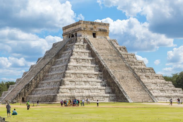 <p>Getty</p> A stock image of a Mayan pyramid