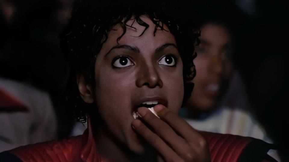 MIchael Jackson eating popcorn