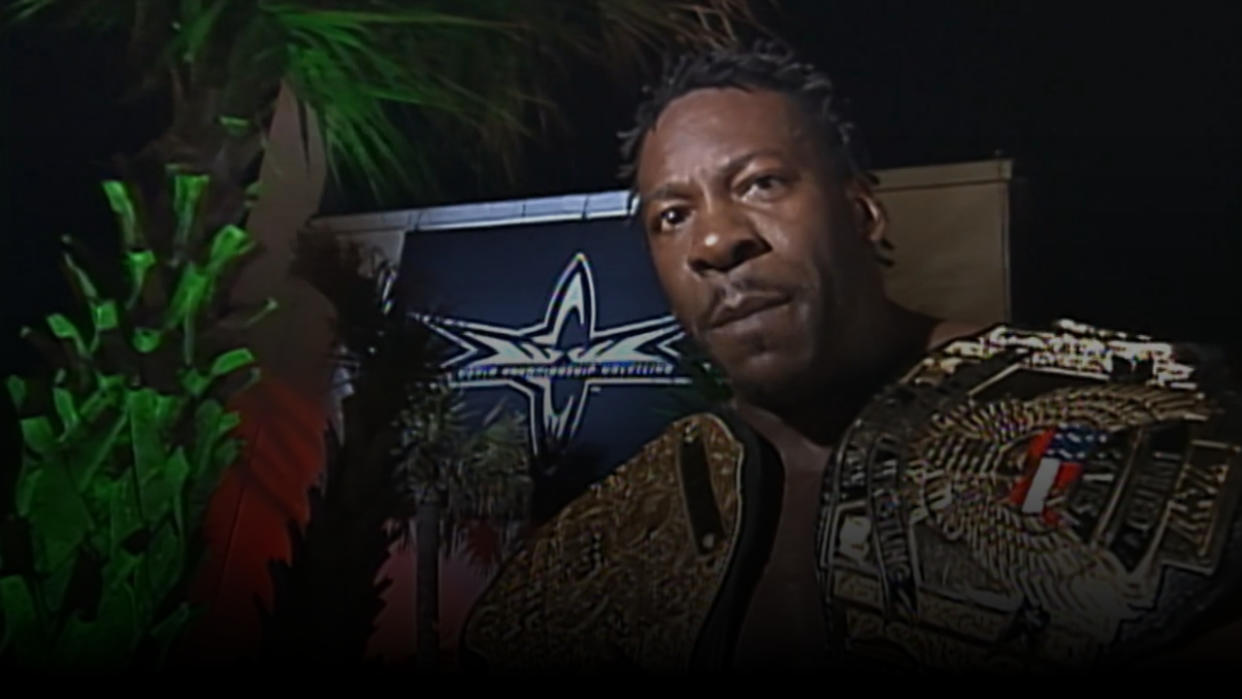  Booker T on the final episode of Monday Nitro. 