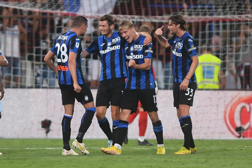 Rasmus Hojlund opened the scoring as Atalanta beat Monza. (Claudio Grassi/AP) (AP)