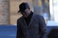 <p>Khouma Babacar of Sassuolo Calcio ahead of the funeral service on March 8, 2018 in Florence, Italy. The Fiorentina captain and Italy international Davide Astori died suddenly in his sleep aged 31 on March 4th, 2018. (Photo by Gabriele Maltinti/Getty Images) </p>