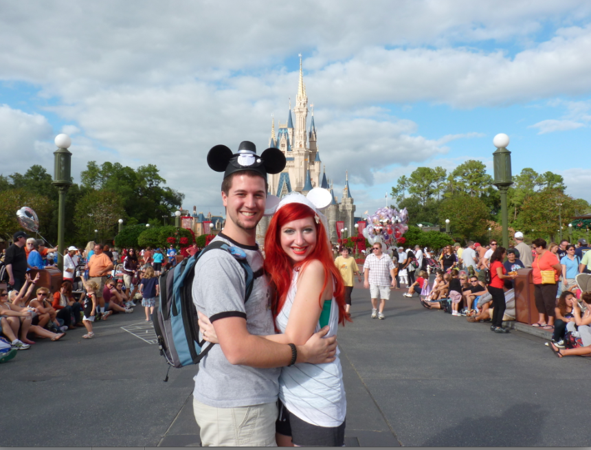 <div class="caption-credit"> Photo by: Jamie Chandler</div>The newlyweds honeymooned at (where else?!) Disney World for two weeks where they visited The Magic Kingdom a total of nine times. We wish them happily-ever-after!