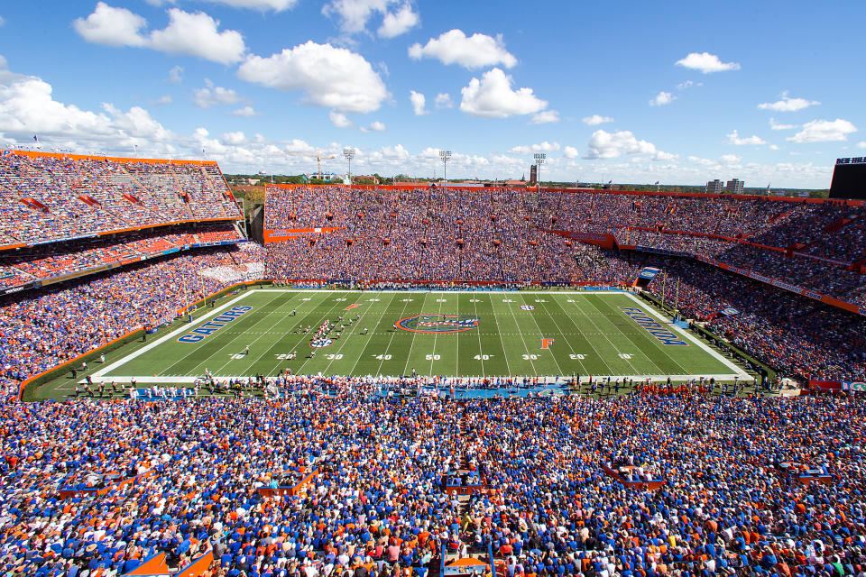 A general view of Ben Hill Griffin Stadium in Gainesville, Florida. (Photo by Rob Foldy/Getty Images)