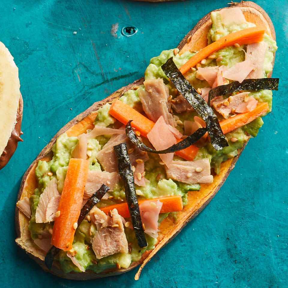 Tuna & Avocado Sweet Potato Toast