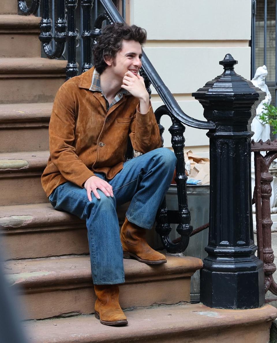 timothee chalamet in hoboken in june 11, 2024