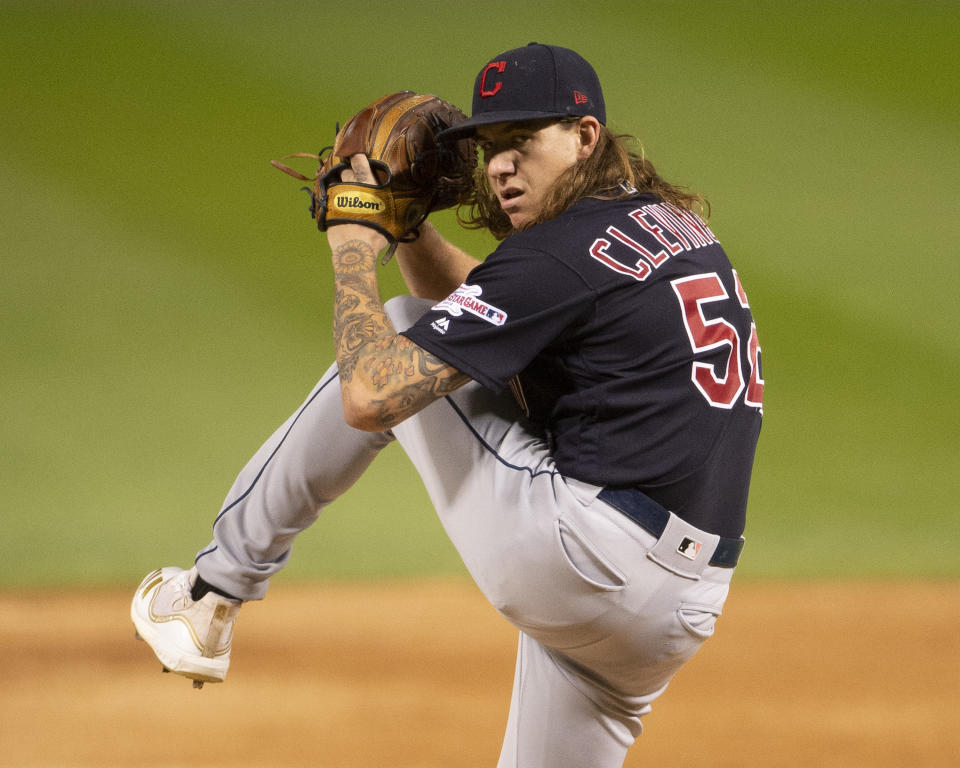 Mike Clevinger #52 of the Cleveland Indians 