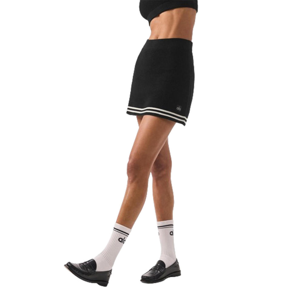 Alo Yoga Tennis Club Sweater Knit Skirt on background