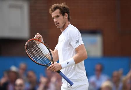 Great Britain's Andy Murray celebrates during the final Action Images via Reuters / Tony O'Brien