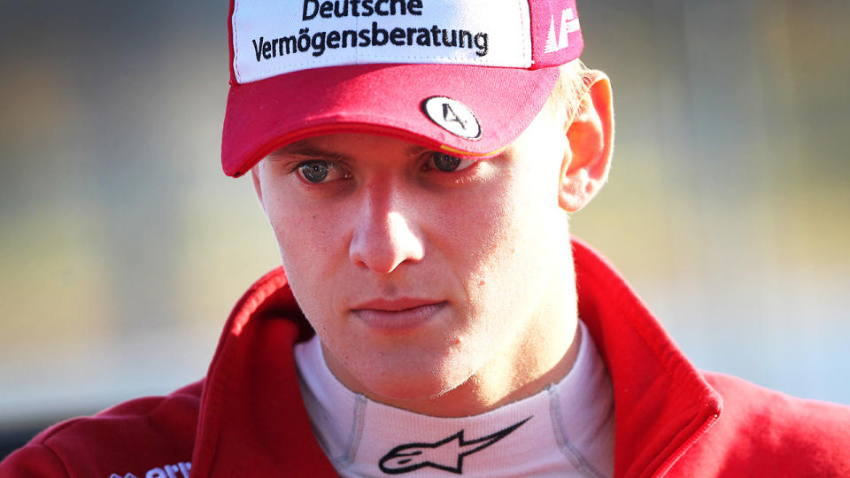 Mick Schumacher, pictured here prior to a race in F3 in 2018.