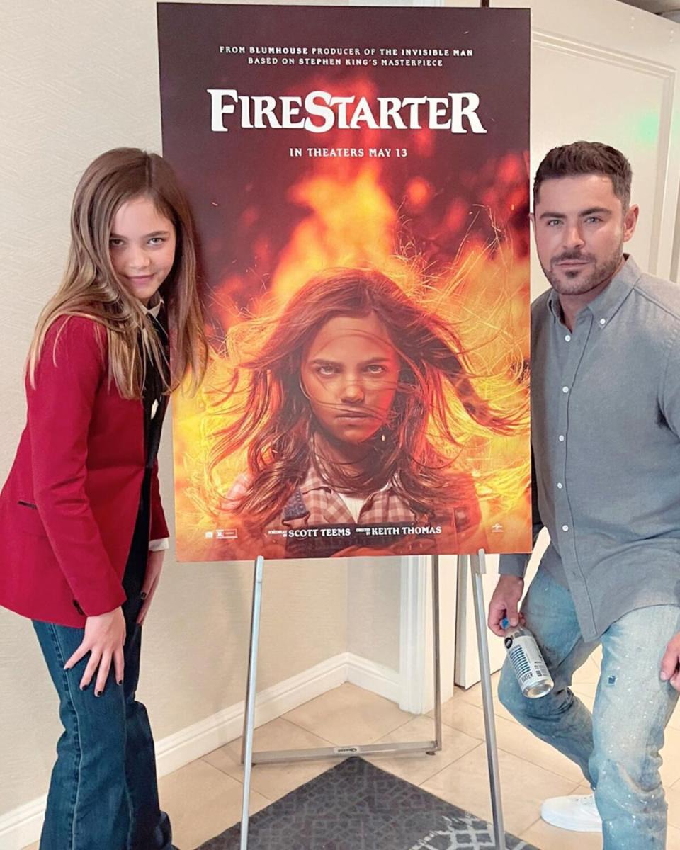 Firestarter's Ryan Kiera Armstrong Got to Know Onscreen Dad Zac Efron Over a Game of Ping-Pong