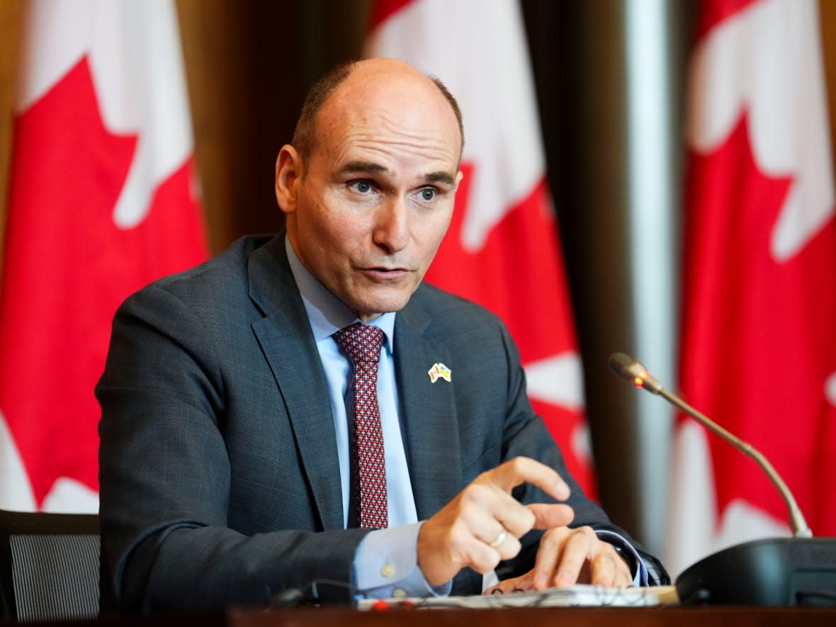 Health Minister Jean-Yves Duclos announced the federal government would claw back $82 million in health transfer payments to provinces over payments for medically necessary services and abortion access. (Sean Kilpatrick/The Canadian Press - image credit)