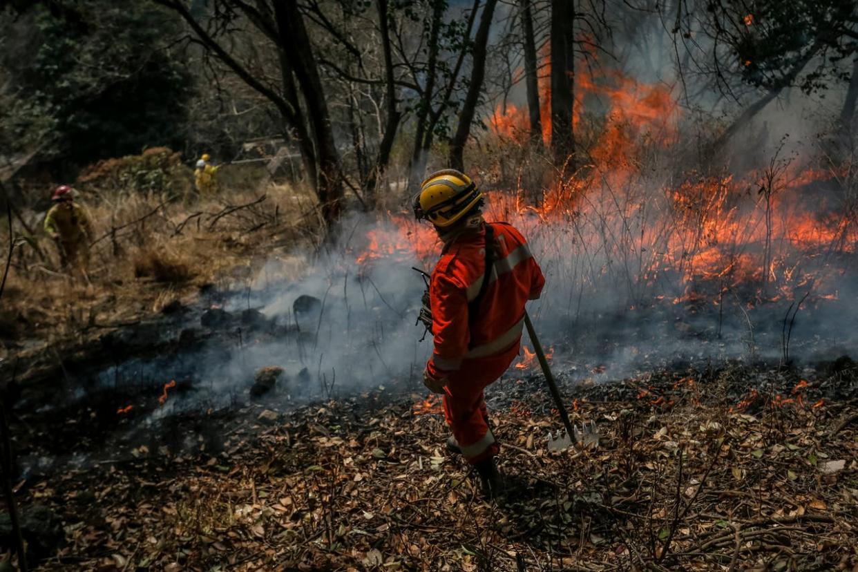 Con calor, viento norte y extrema sequía la lucha contras las llamas sigue en Córdoba.