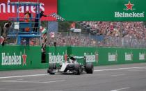 Formula One - F1 - Italian Grand Prix 2016 - Autodromo Nazionale Monza, Monza, Italy - 4/9/16 Mercedes' Nico Rosberg crosses the line to win the race Reuters / Max Rossi Livepic