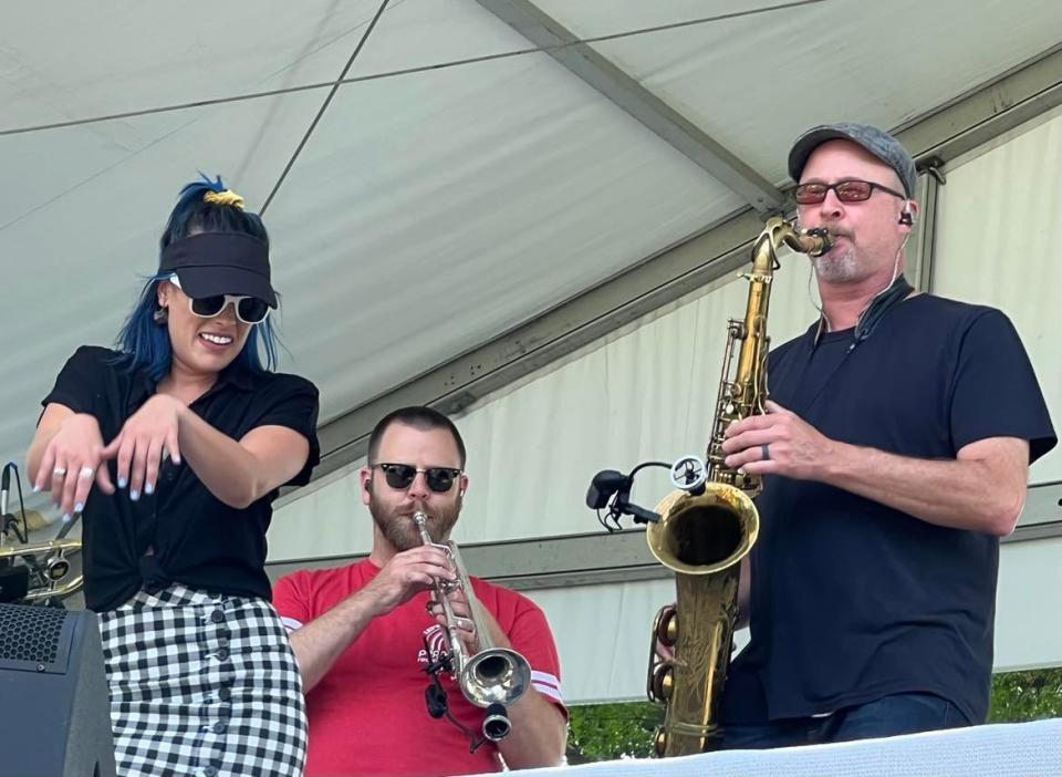The Vindys are shown performing at Firestone Country Club in Akron earlier this month. The popular Northeast Ohio-based rock band is playing on Saturday night at the Jackson Amphitheater.