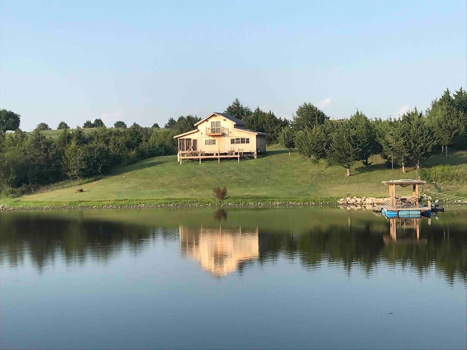 100% Off-Grid Cabin on Four-Acre Pond