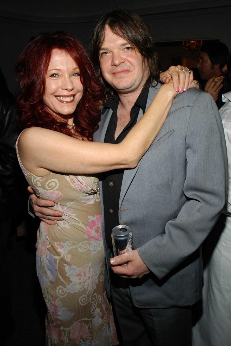 Pamela Des Barres and her most recent serious boyfriend, singer-songwriter Mike Stinson, in 2005. (Stefanie Keenan/Patrick McMullan via Getty Images)