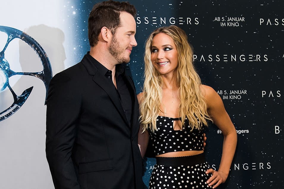 Chris Pratt is still cropping Jennifer Lawrence out of his Instagram photos, but it’s all in good fun