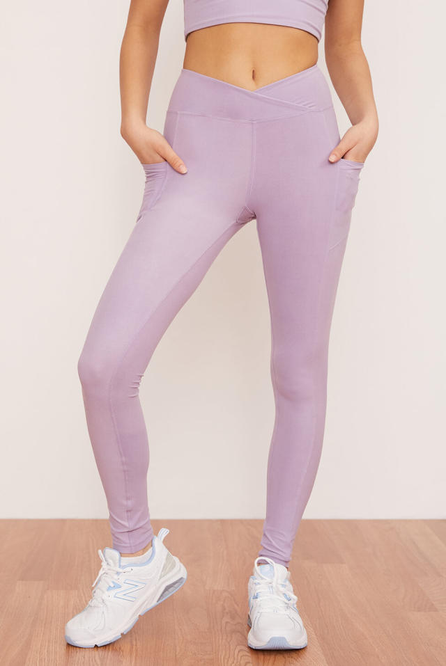 mauve crossover yoga pants