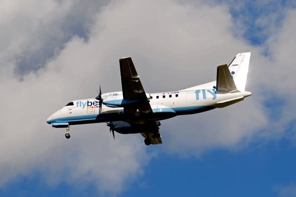 Flybe flight delayed two hours at Edinburgh as glue dries on wing patch