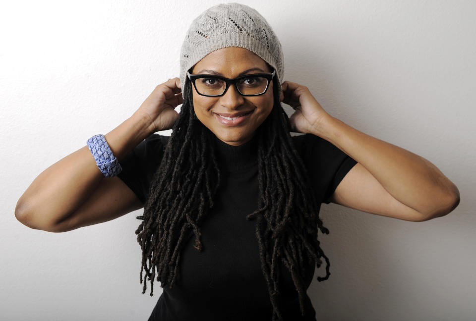 In this Wednesday, Oct. 17, 2012 photo, Ava DuVernay, writer/director of the film "Middle of Nowhere," poses for a portrait in Los Angeles. The rebirth of black independent film is taking place in a small office in the San Fernando Valley. This is where filmmaker DuVernay and her staff of two operate AaFFRM, the African-American Film Festival Releasing Movement, a boutique distribution company dedicated to discovering and promoting black directorial voices. (Photo by Chris Pizzello/Invision/AP)