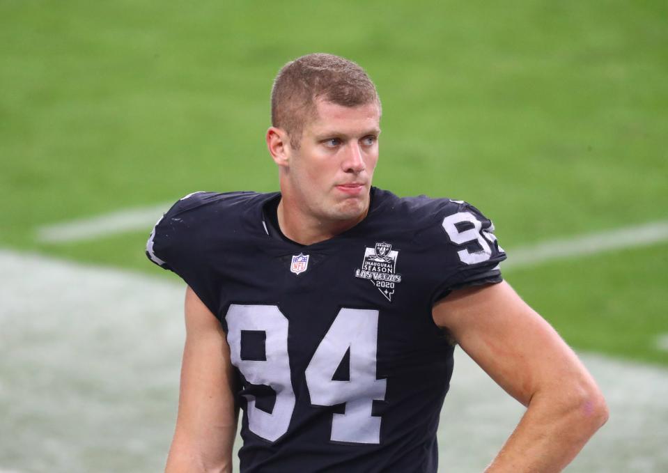 Las Vegas Raiders defensive end Carl Nassib is the first active NFL player to come out as gay.