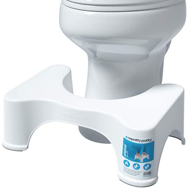 Get this <a href="https://amzn.to/3iWNWvN" target="_blank" rel="noopener noreferrer">Squatty Potty on sale for $15</a> (normally $26) on Amazon. It's a funny (but functional!) gift for the friend or family member with a great sense of humor. They might actually wonder how they ever lived without it.