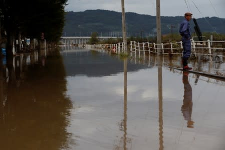 Aftermath of Typhoon Hagibis in Nagano Prefecture