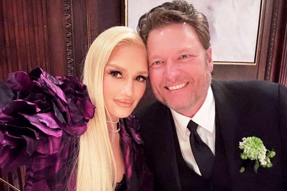 <p>Blake Shelton/Instagram</p> Gwen Stefani and Blake Shelton