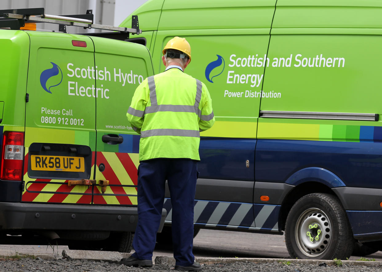 SSE  Scottish and Southern Energy signage on a van in Perth after the energy firm announced price increases.