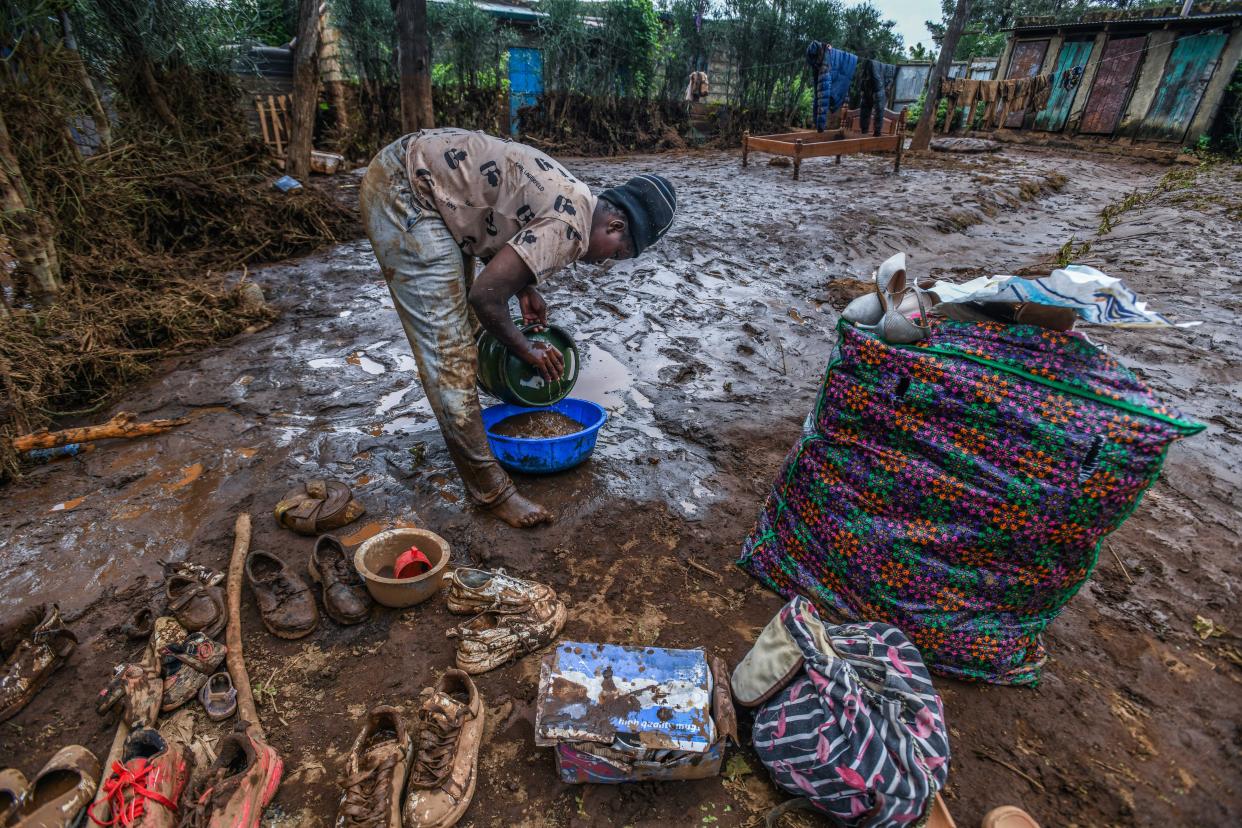 Search and rescue and evacuation efforts continue at Mai Mahiu and Naivasha districts after a dam burst left at least 47 people dead in Nakuru County, Kenya, April 29, 2024. / Credit: Gerald Anderson/Anadolu/Getty