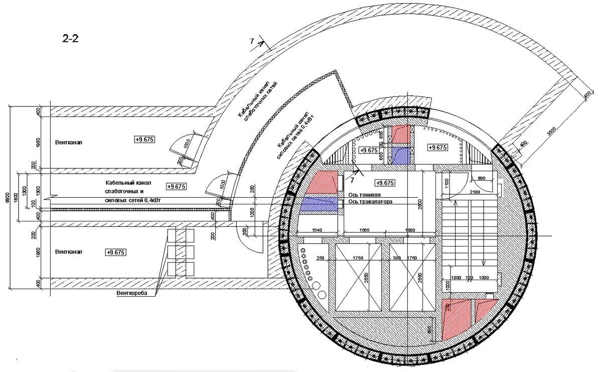 The bunkers have a ventilation system, sewerage and a fresh water supply, while the walls are 15-inch concrete shells, as shown in the diagrams (Wayback Machine / Metro Style)