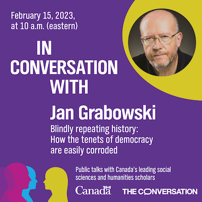 <a href="https://www.sshrc-crsh.gc.ca/society-societe/icw-ca/index-eng.aspx" rel="nofollow noopener" target="_blank" data-ylk="slk:Prof. Jan Grabowski will talk about his research on the Holocaust in an interview with Ibrahim Daair, The Conversation Canada's Culture + Society Editor. Click here to join the event for free by registering.;elm:context_link;itc:0;sec:content-canvas" class="link ">Prof. Jan Grabowski will talk about his research on the Holocaust in an interview with Ibrahim Daair, The Conversation Canada's Culture + Society Editor. Click here to join the event for free by registering.</a>