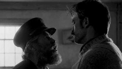 Willem Dafoe and Robert Pattinson in 'The Lighthouse'