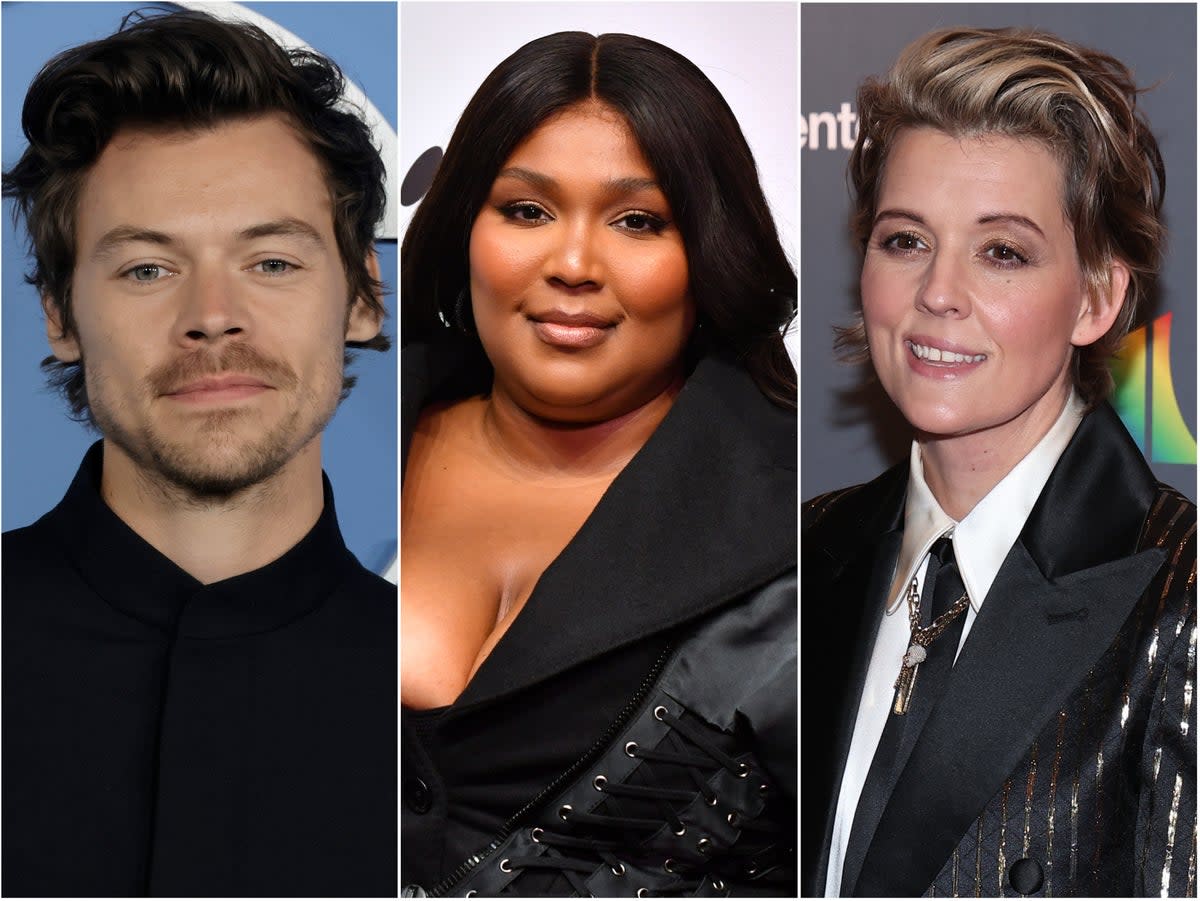 Harry Styles, Lizzo and Brandi Carlile (Getty Images)