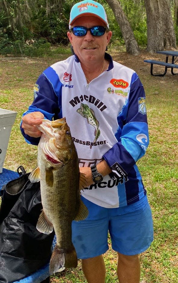 Greg Bartz took big bass with a 6.34 pounder during the MacDill Bass Busters tournament June 11 on the Clermont Chain.