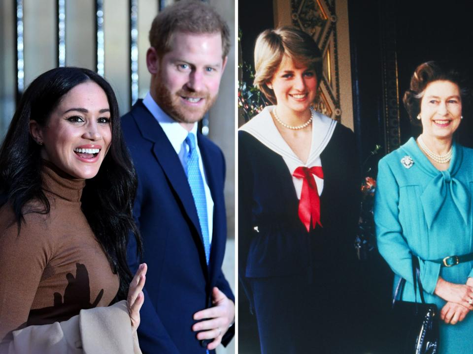 prince harry meghan markle princess diana queen elizabeth